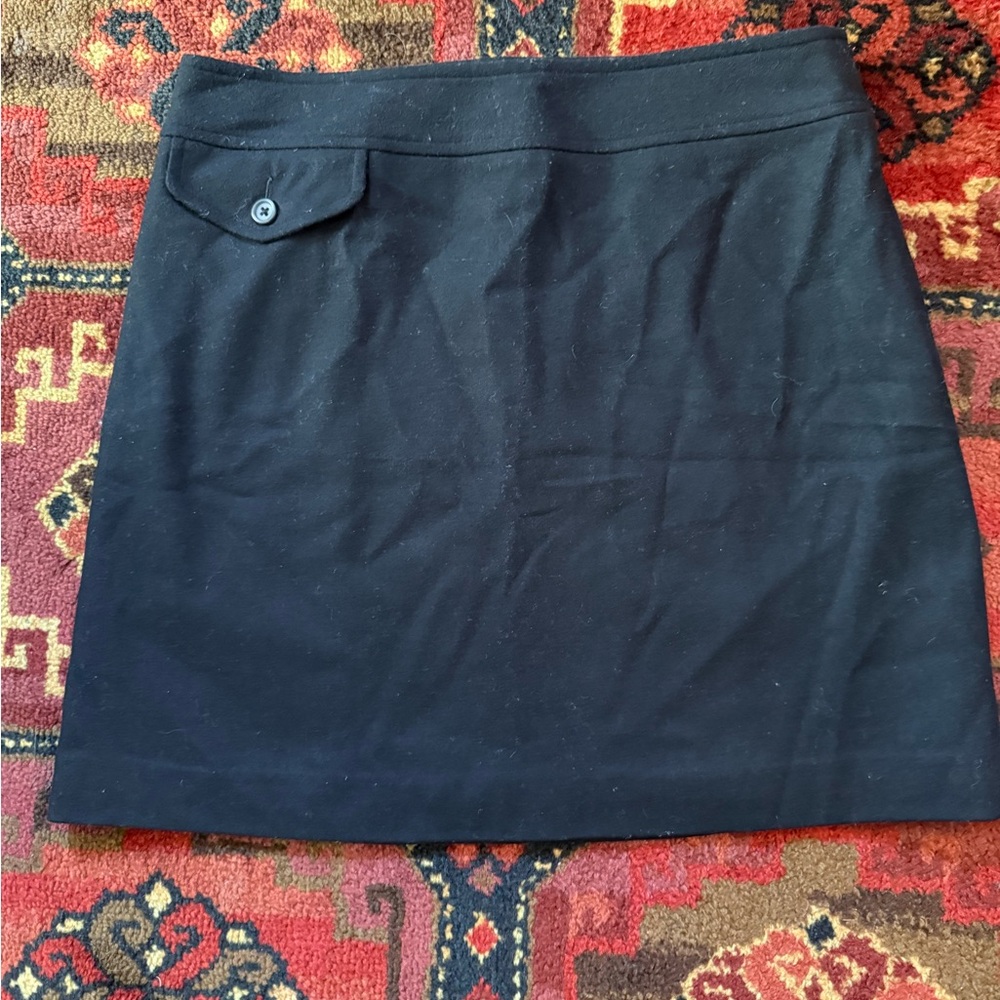 Banana Republic Black Mini Skirt with Button Detail